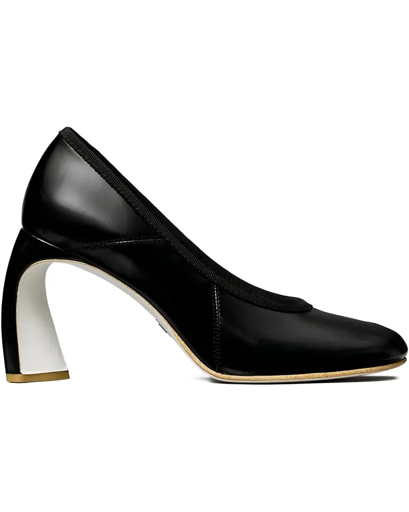 Tory Burch Peeptoe-Pumps mit Absatz 90mm - Schwarz Schwarz