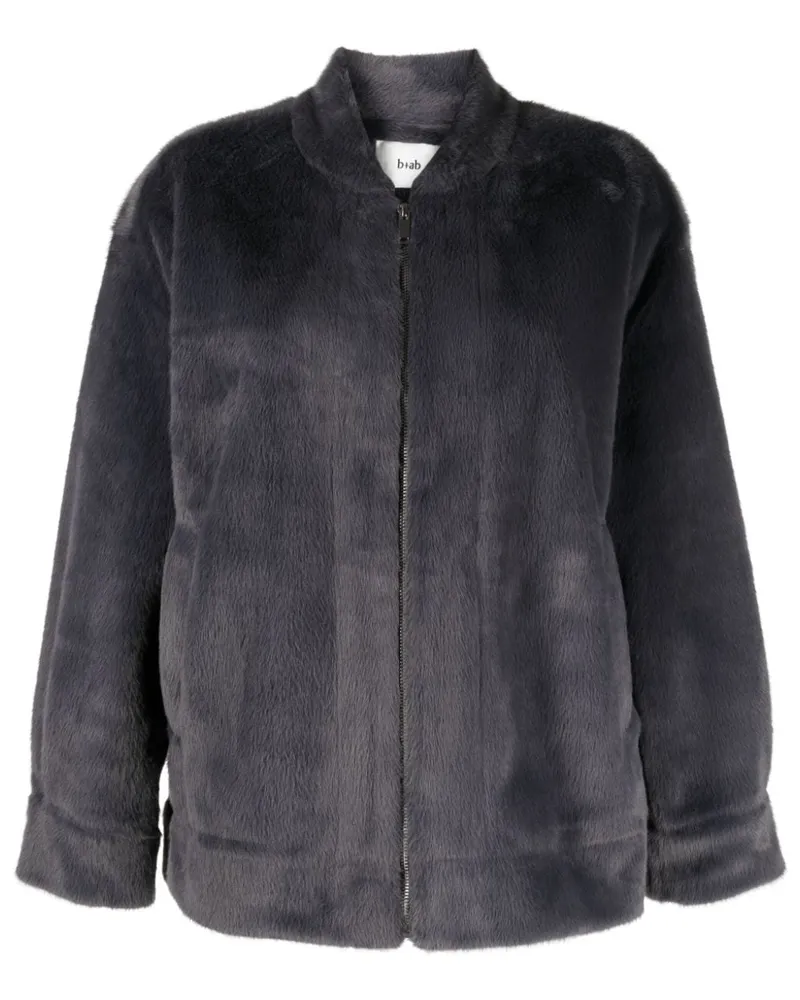 b+ab Jacke aus Faux Fur - Blau Blau