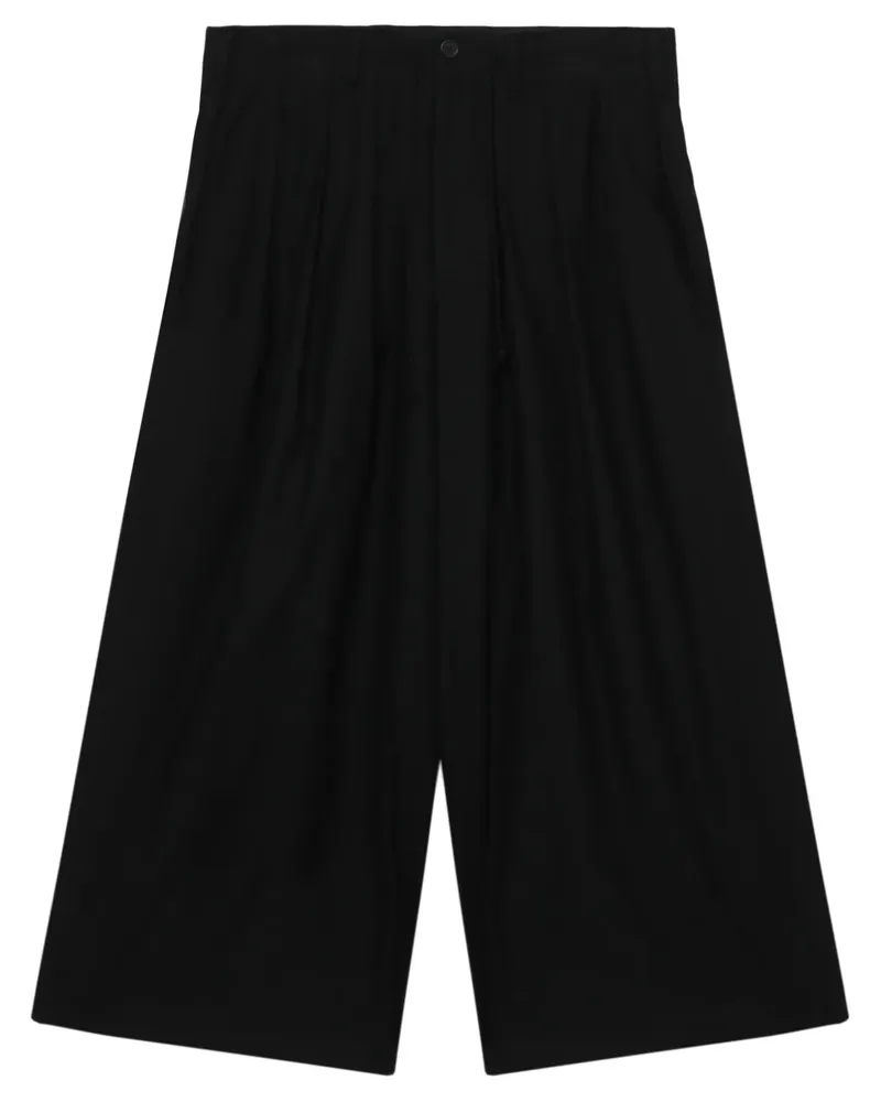 Yohji Yamamoto Hose mit weitem Bein - Schwarz Schwarz