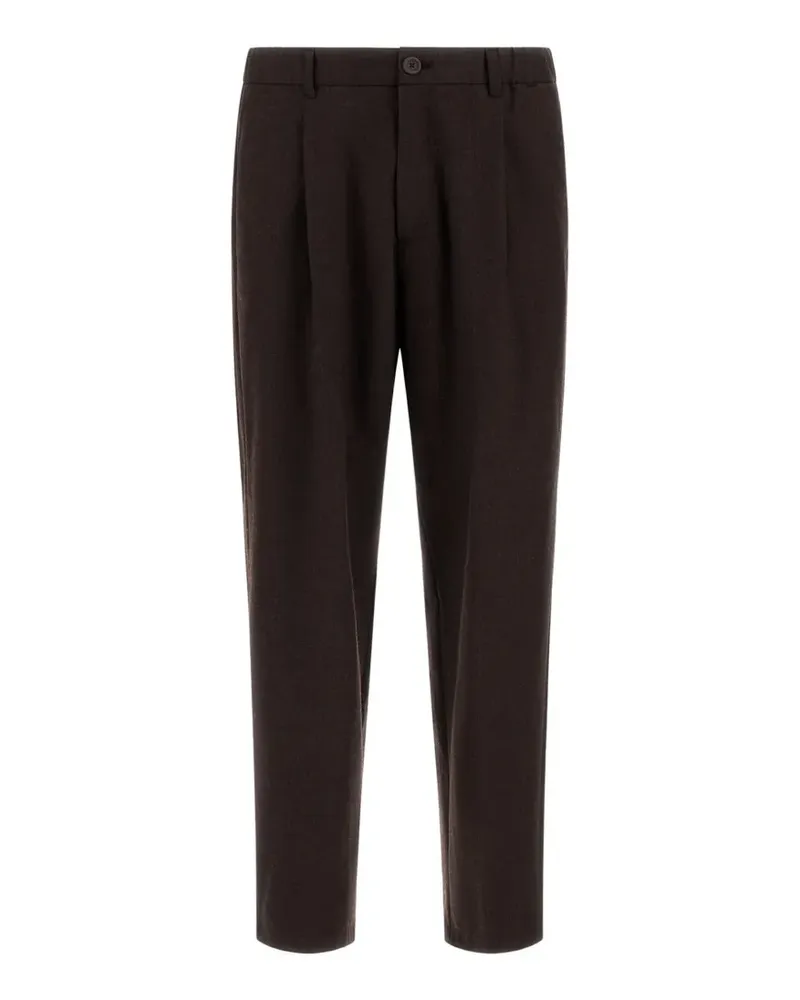 Herno Wasserabweisende Hose mit Falten - Braun Braun