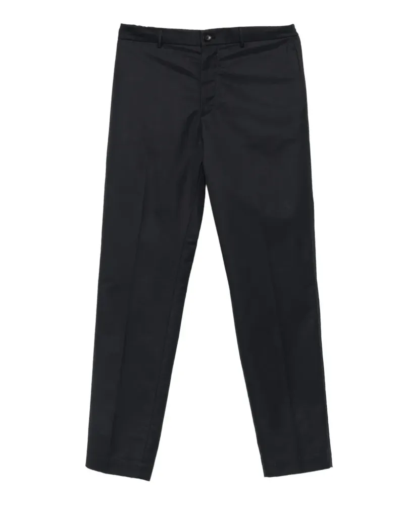 Moncler Gerade Hose mit Logo-Patch - Blau Blau