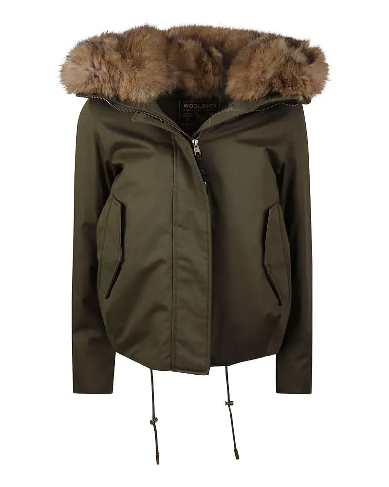 Woolrich Jacke mit Pelzbesatz - Grün Grün