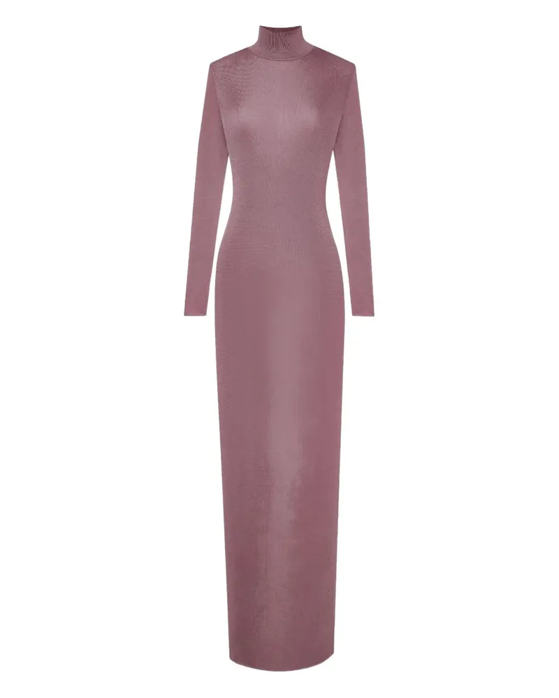 Saint Laurent Langärmeliges Maxikleid - Rosa Rosa