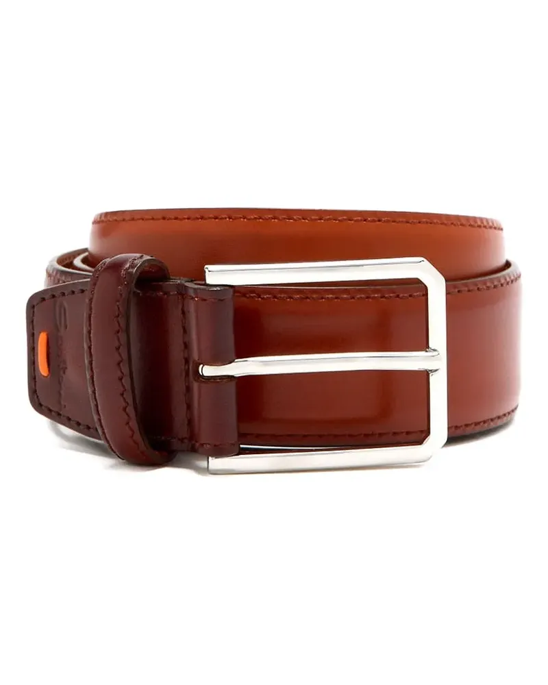 Santoni Schnallengürtel aus Leder - Braun Braun