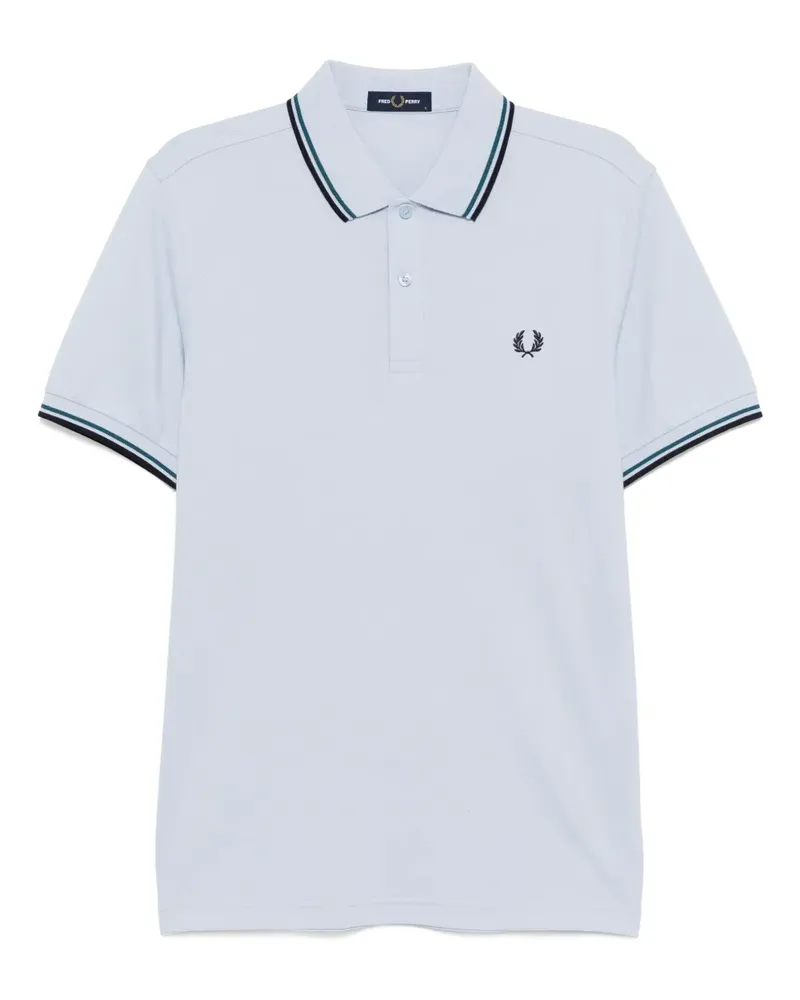 Fred Perry Poloshirt mit Kontrasträndern - Blau Blau