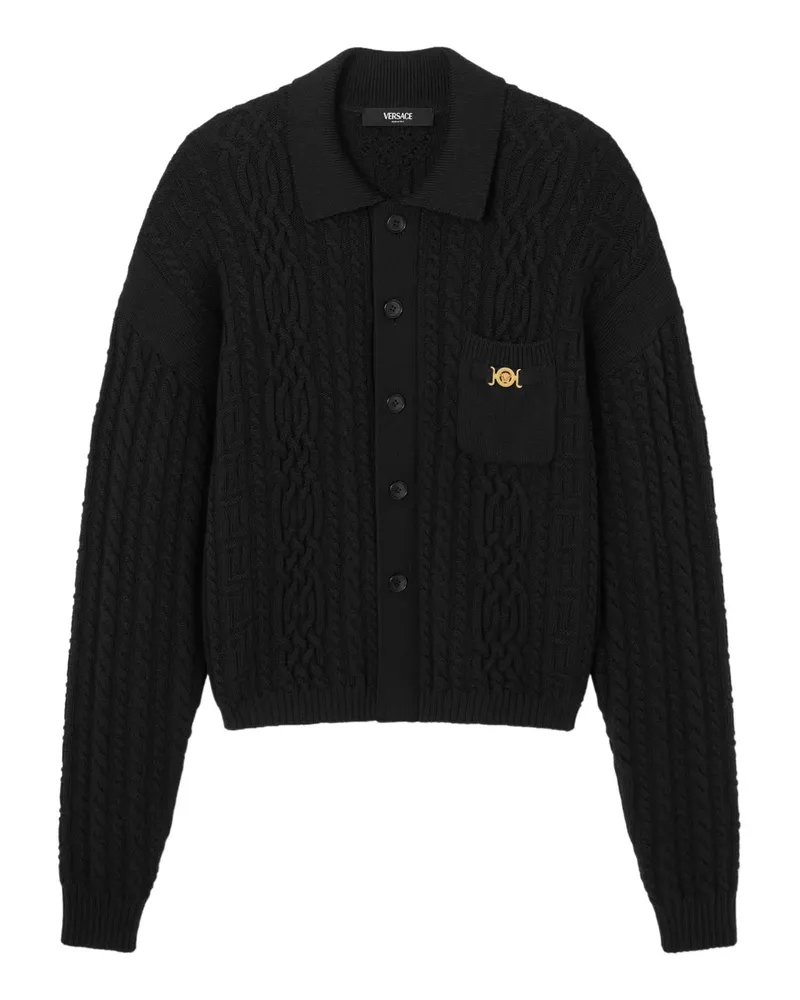 Versace Klassischer Cardigan - Schwarz Schwarz