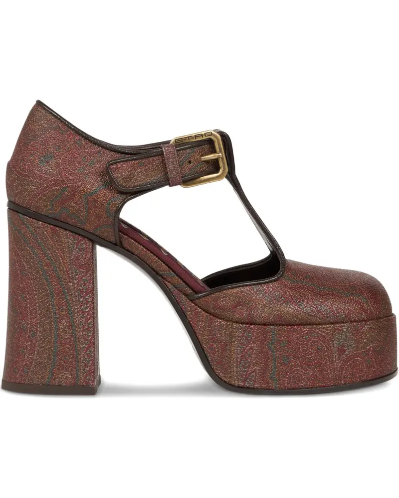 Etro Plateau-Pumps mit Paisley-Print 105mm - Braun Braun