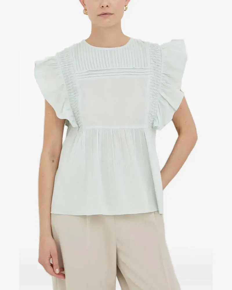 Day Birger et Mikkelsen Bluse mit Rüschen - Grün Grün