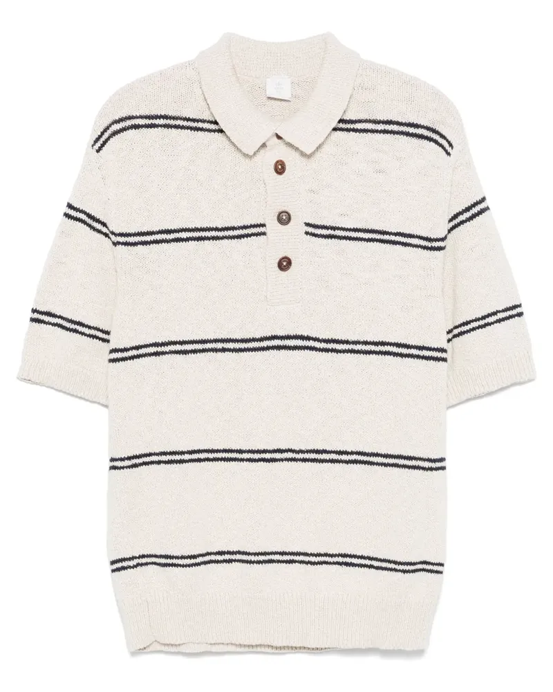 Eleventy Gestreiftes Poloshirt - Nude Nude