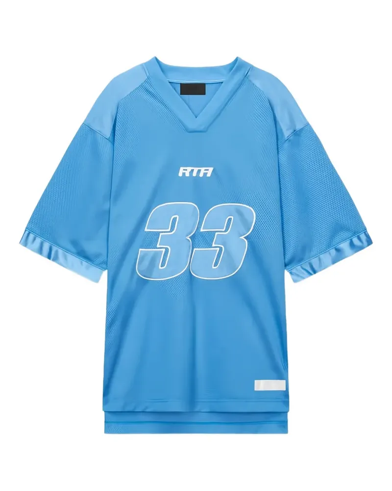 RTA Andres T-Shirt aus Mesh - Blau Blau