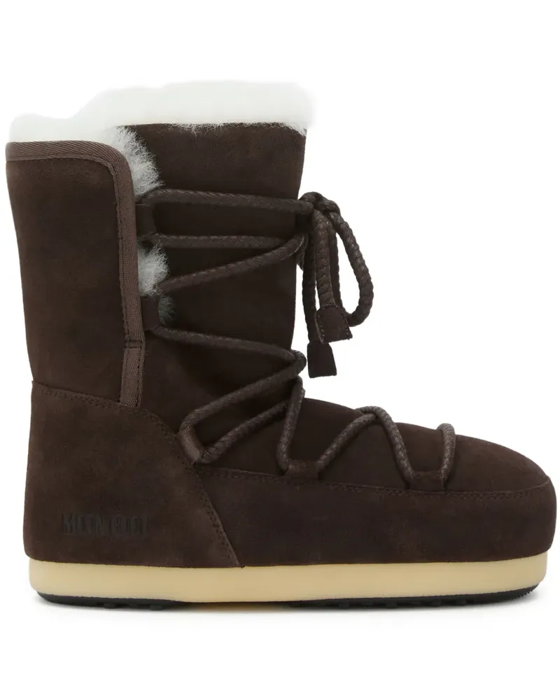 Moon Boot EVX Schnürstiefel mit Shearling - Braun Braun