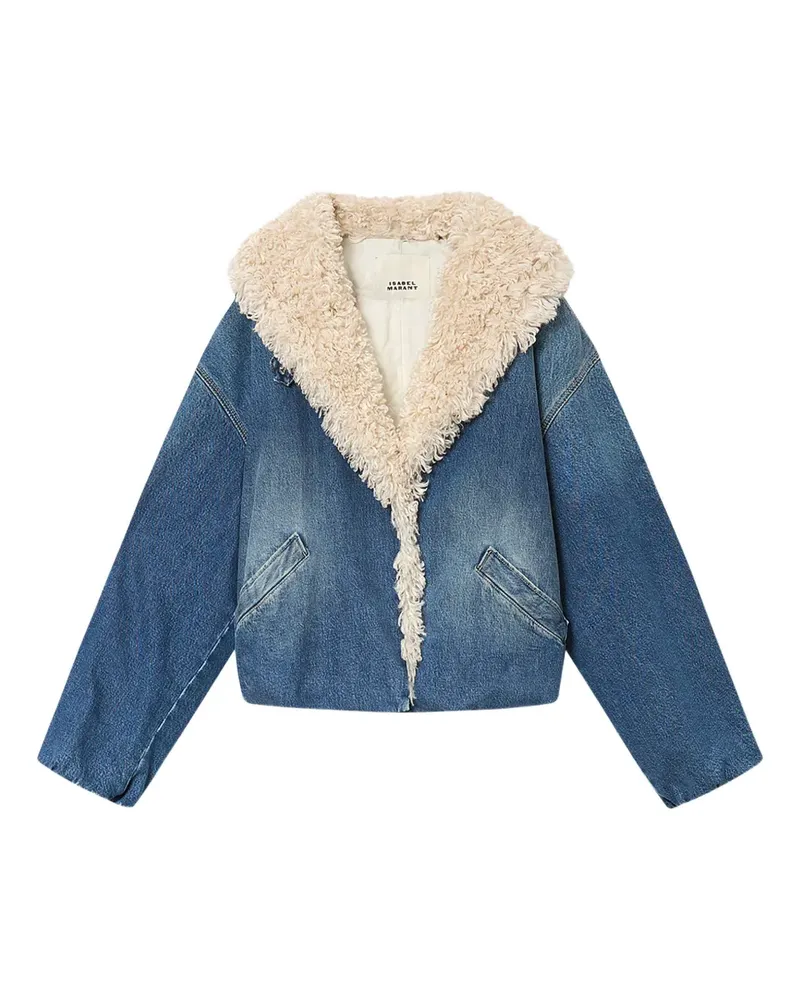 Isabel Marant Charone Jacke mit Pelzkragen - Blau Blau