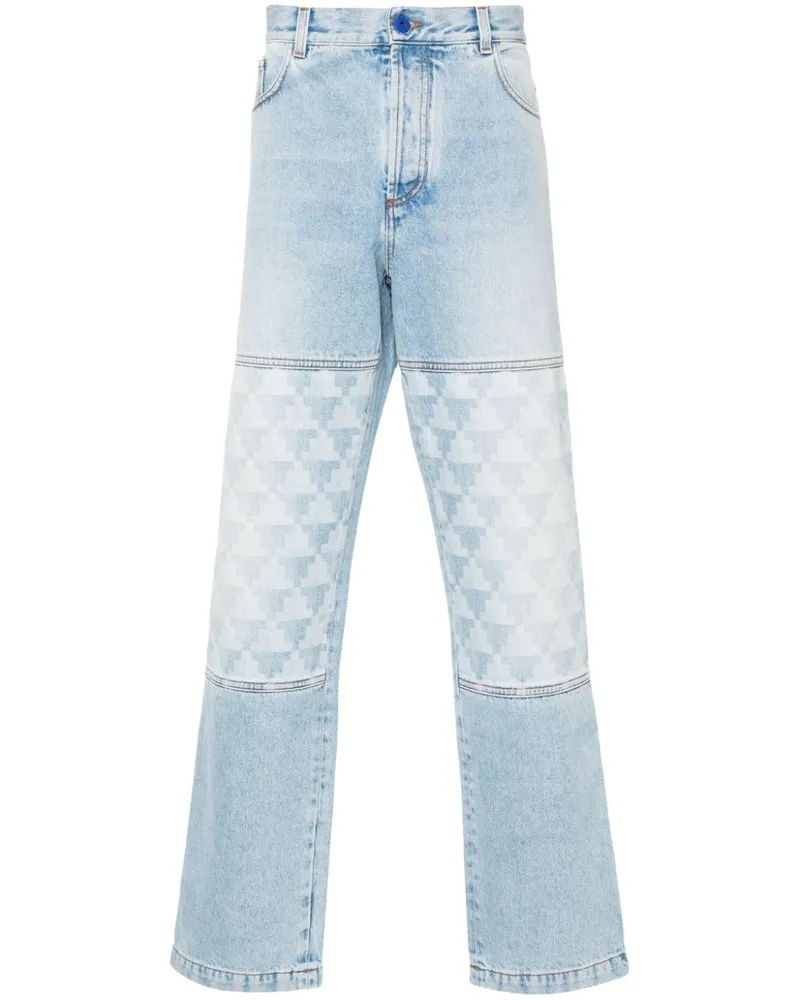 Marcelo Burlon | County of Milan Gerade Jeans mit Kreuz-Print Blau