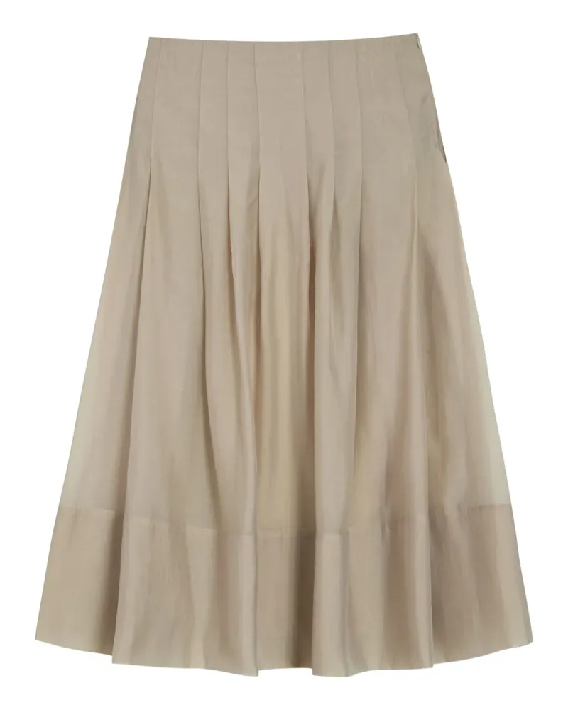 ISOLDA Midirock mit sichtbarem Saum - Nude Nude