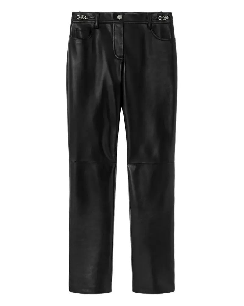 Versace Hose aus Leder - Schwarz Schwarz
