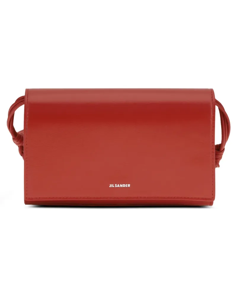 Jil Sander braided-strap leather wallet - Rot Rot