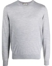 Canali Fein gestrickter Pullover Grau