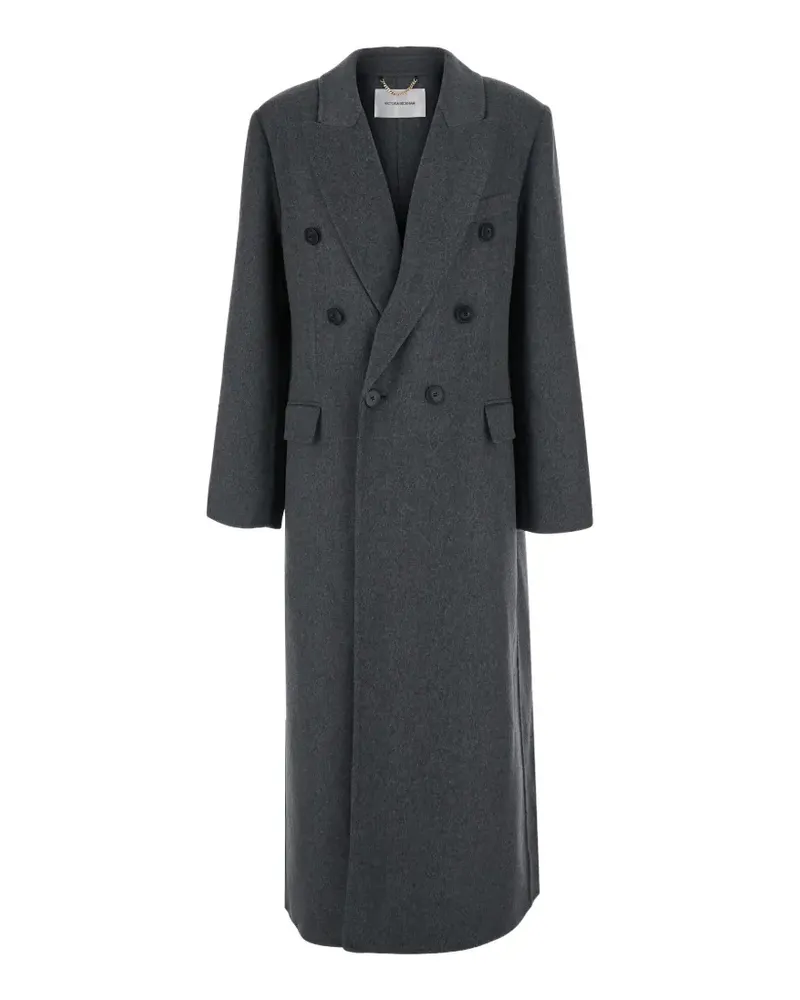 Victoria Beckham double-breasted long coat - Grau Grau