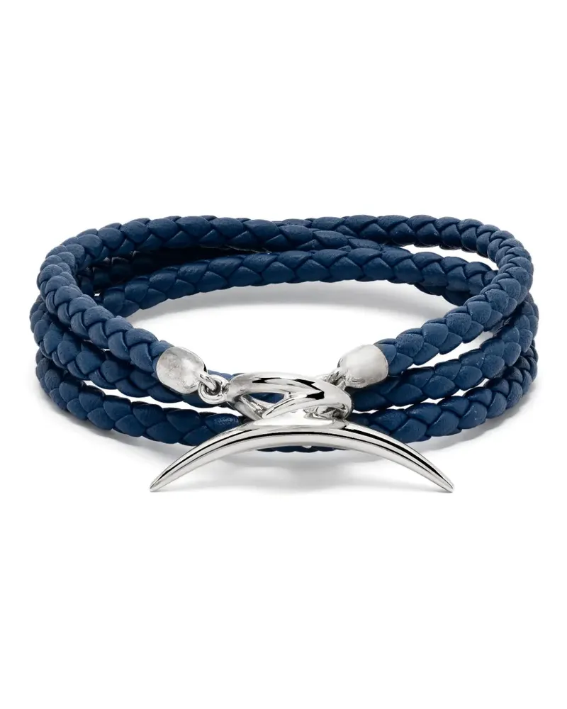 Shaun Leane Quill Armband aus recyceltem Sterlingsilber und Leder Silber
