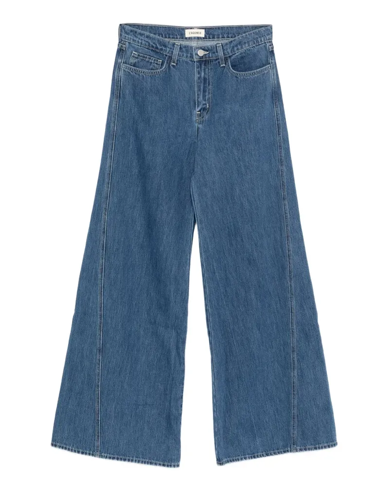 L'Agence Jeans mit Ziernähten - Blau Blau
