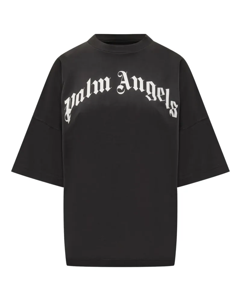 Palm Angels T-Shirt mit Logo-Print - Schwarz Schwarz