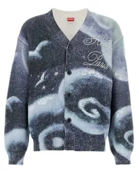 Kenzo Cardigan mit Logo-Stickerei Blau