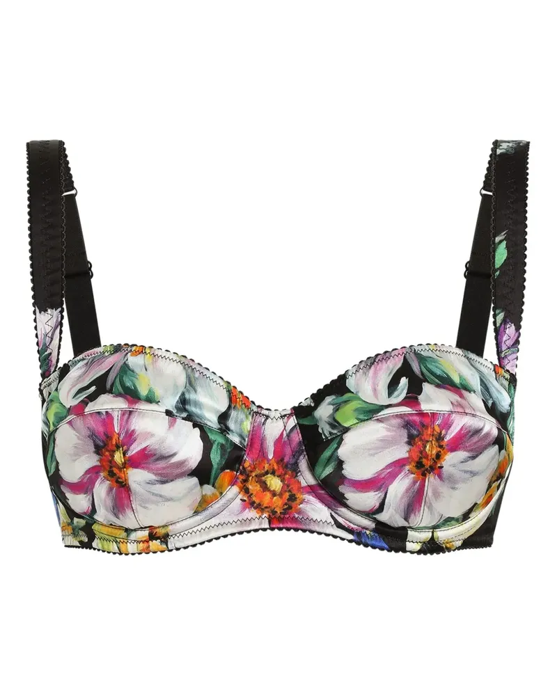 Dolce & Gabbana BH mit Rose Garden-Print - Schwarz Schwarz