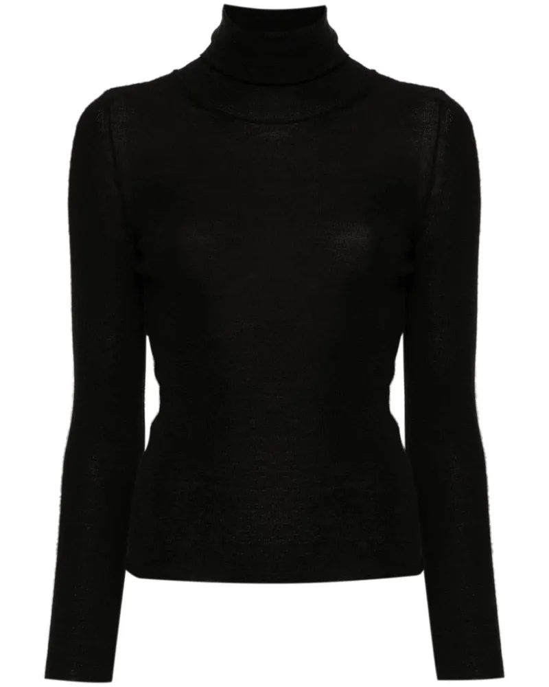 Tom Ford Fein gestrickter Rollkragenpullover - Schwarz Schwarz