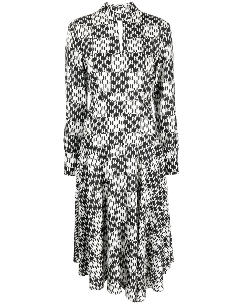 Karl Lagerfeld Kleid aus Monogramm-Jacquard - Schwarz Schwarz