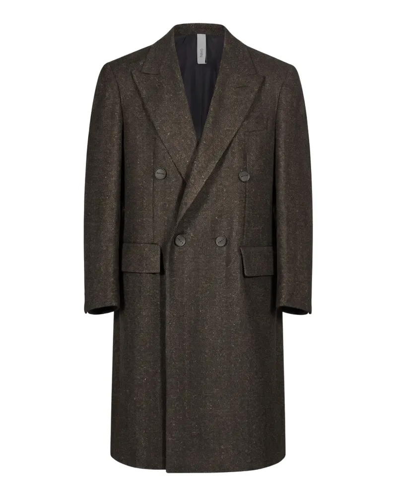 Hevò Martinafranca double-breasted coat - Braun Braun