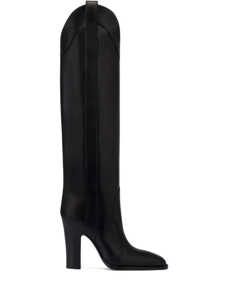 Paris Texas Lavinia Stiefel mit Absatz 100mm - Schwarz Schwarz