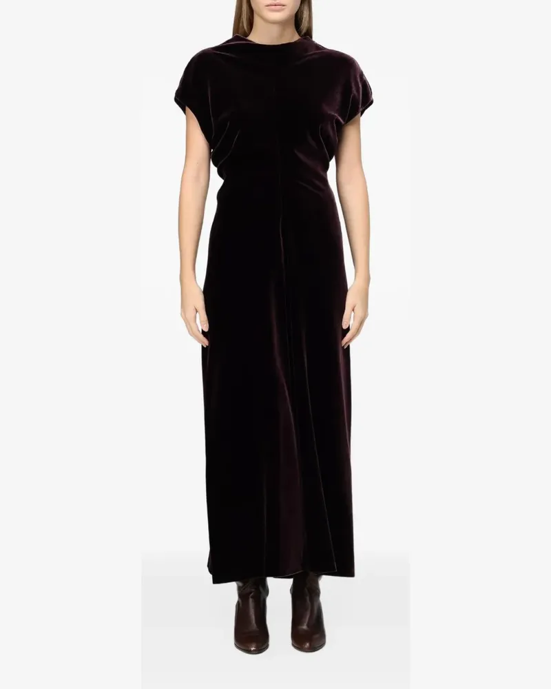 AGNONA velvet cap-sleeve maxi dress - Violett Violett