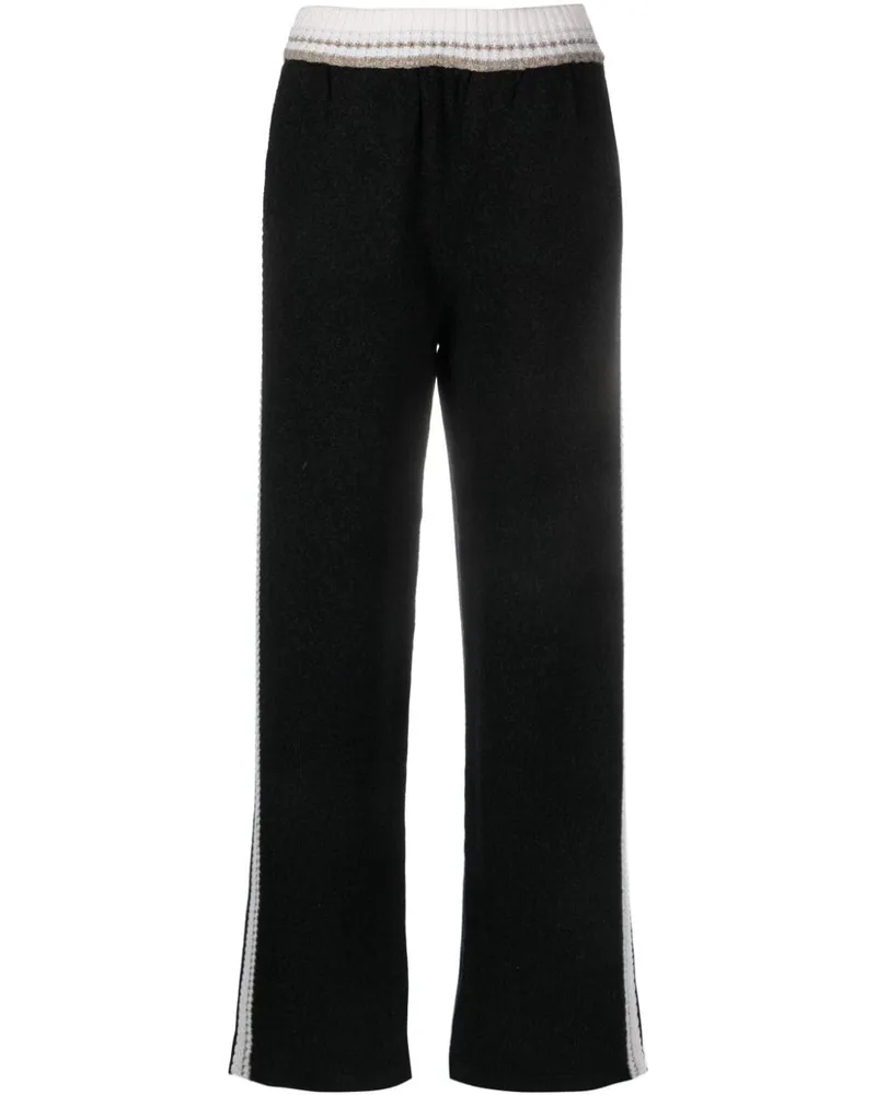 Barrie Hose mit Streifendetail - Schwarz Schwarz