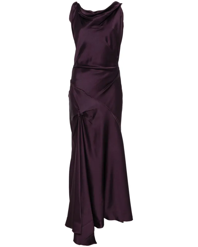 Victoria Beckham Asymmetrisches Maxikleid mit Drapierung - Rot Rot