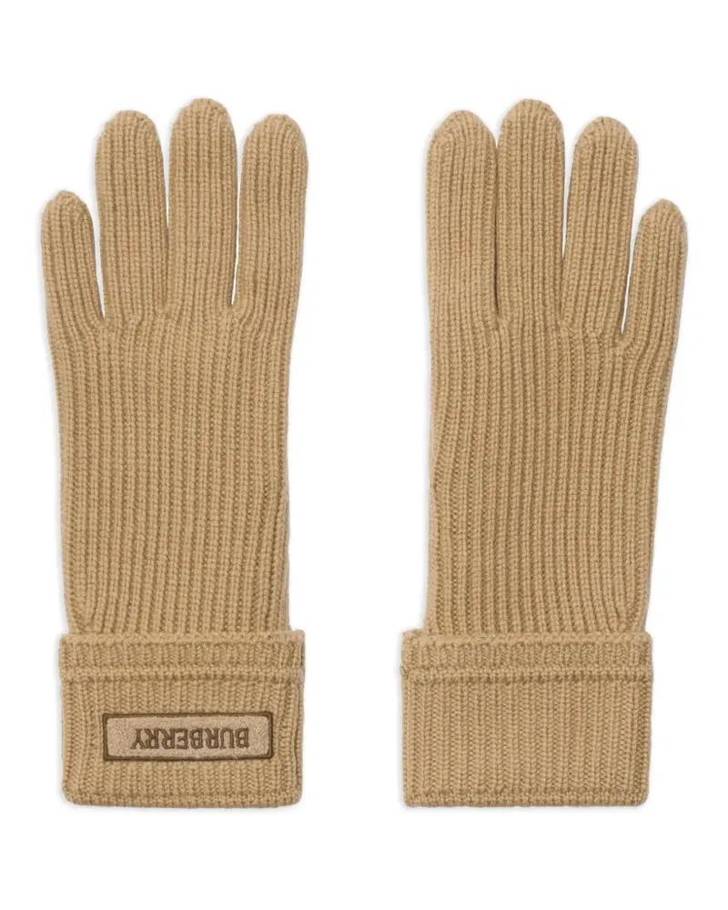 Burberry Handschuhe mit Logo-Patch - Nude Nude