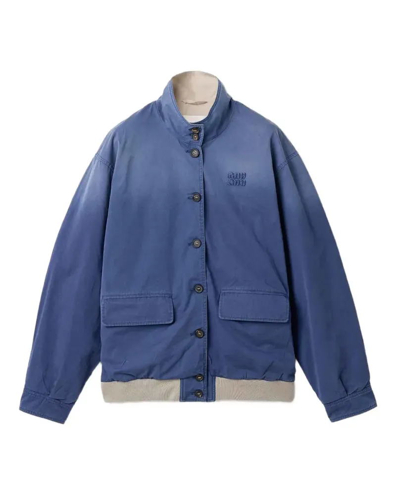 Miu Miu Ausgeblichene Blousonjacke - Blau Blau
