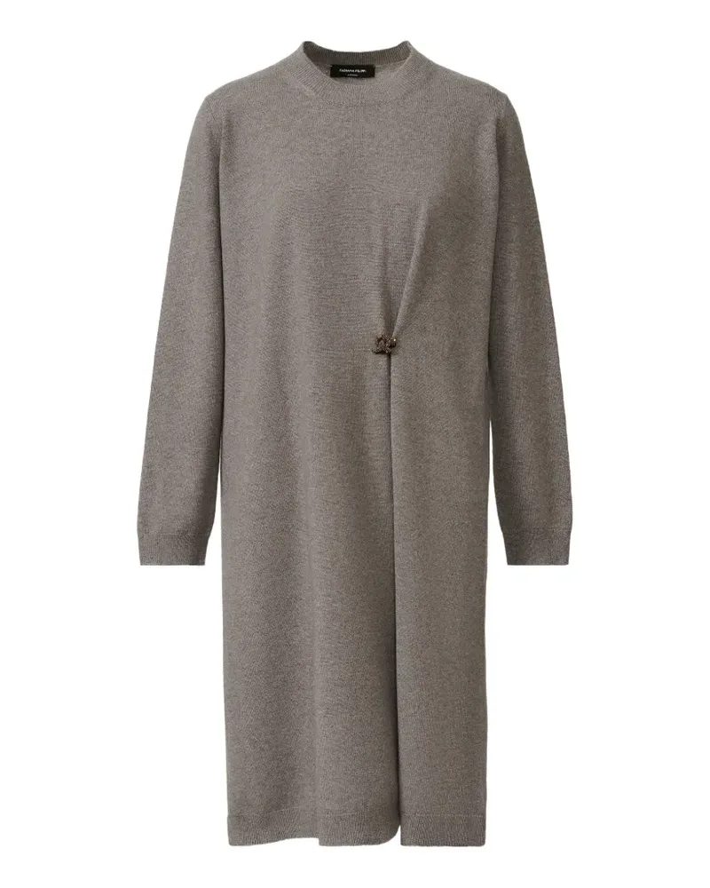 Fabiana Filippi Verziertes Kleid mit Raffungen - Grau Grau