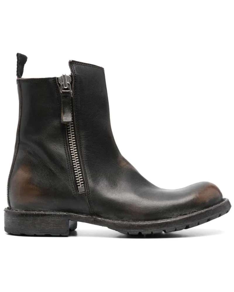 Moma Stiefel im Used-Look - Schwarz Schwarz