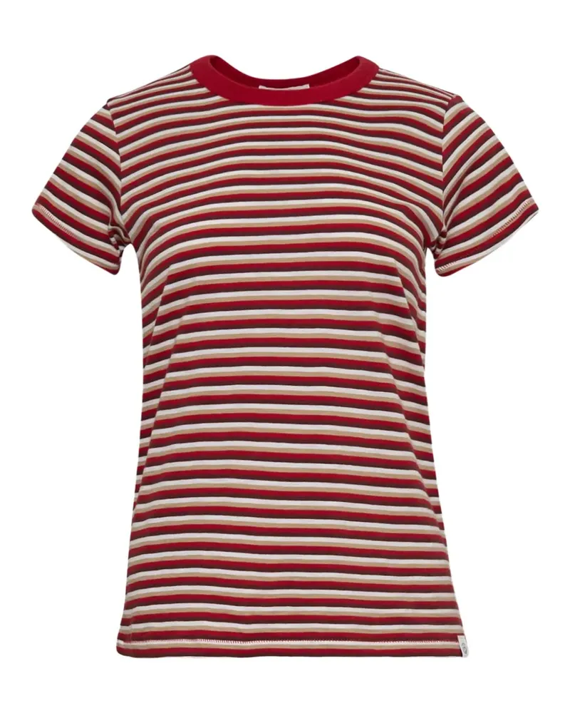Rag & Bone Gestreiftes The Slub T-Shirt - Rot Rot