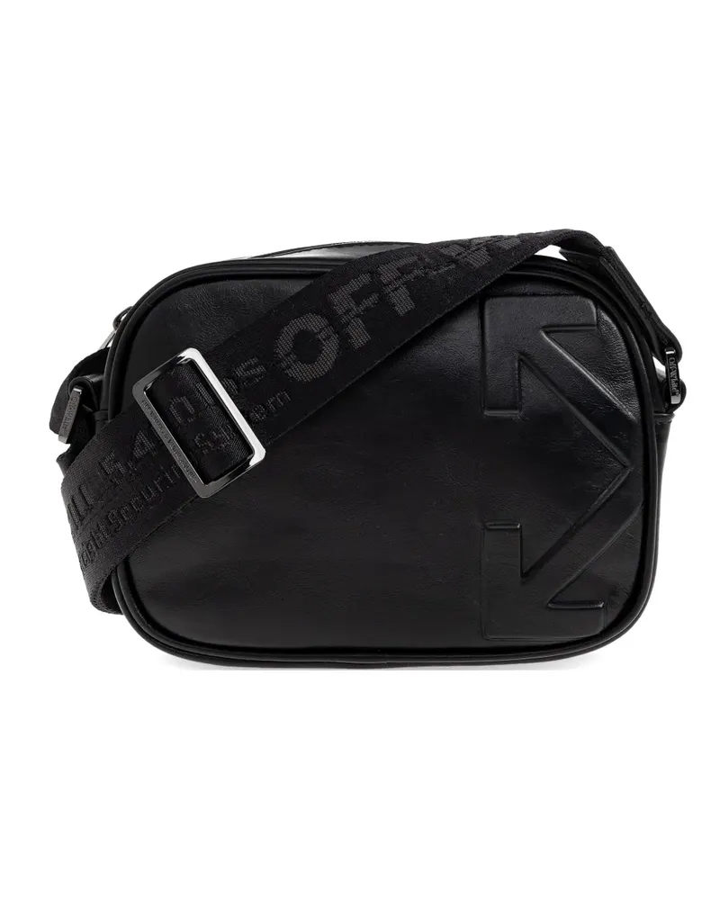 OFF-WHITE Heritage leather messenger bag - Schwarz Schwarz