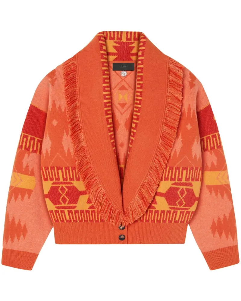 Alanui Icon Jacquard-Cardigan - Orange Orange