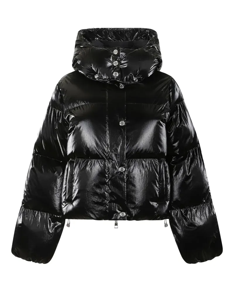 Elisabetta Franchi Gefütterte Kapuzenjacke - Schwarz Schwarz