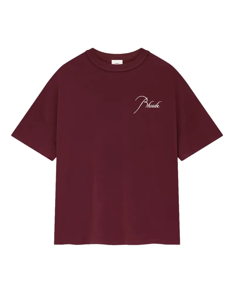 RHUDE logo-print t-shirt - Rot Rot
