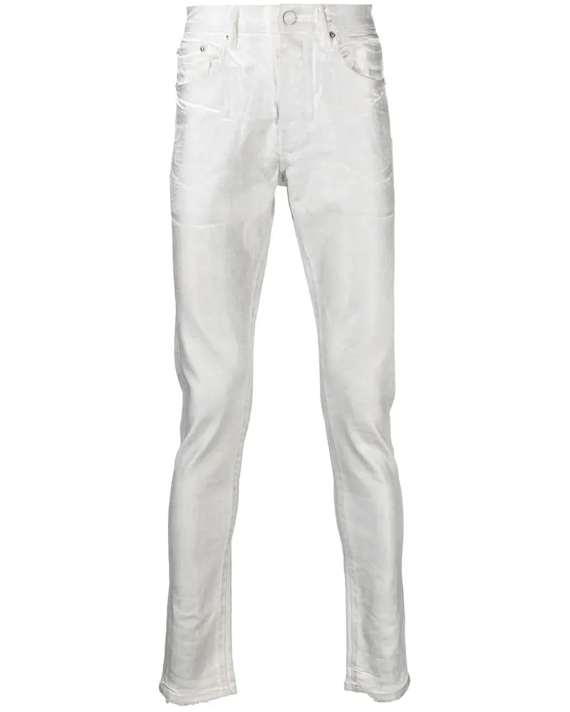 PURPLE BRAND Skinny-Jeans mit Schimmeroptik - Nude Nude