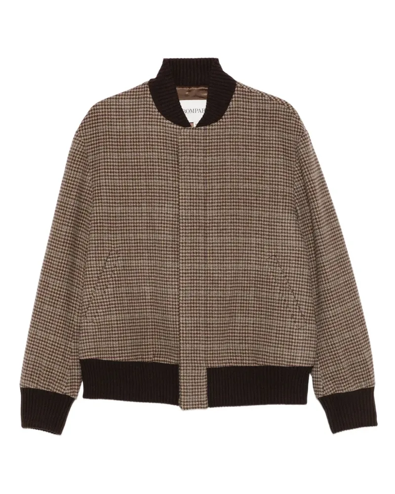 Eric Bompard Bomberjacke mit Karomuster - Braun Braun
