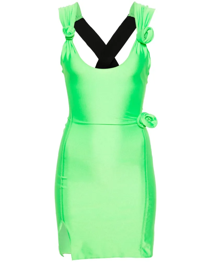 COPERNI Minikleid mit Blumenapplikation - Grün Grün
