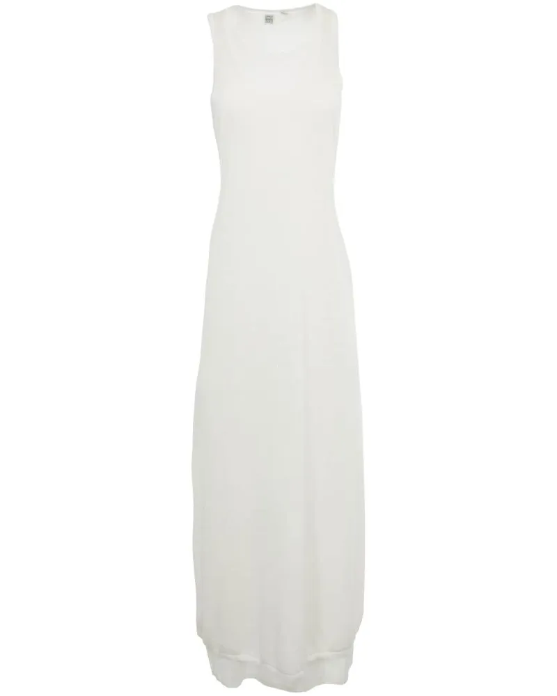 Totême Maxikleid im Layering-Look - Weiß Weiß