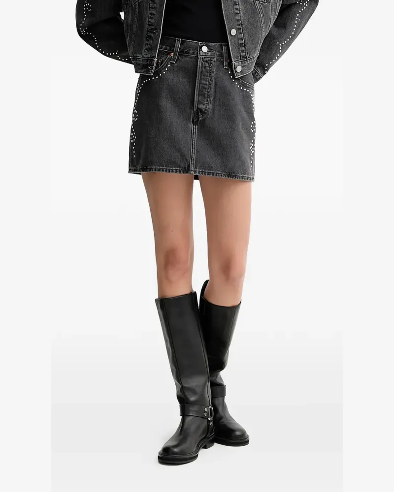 Levi's studded A-line mini skirt - Schwarz Schwarz