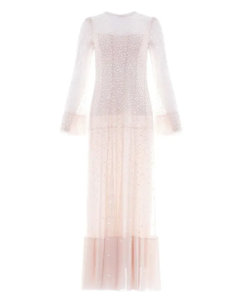 Needle & Thread Cascade sequin-embellishment midi dress - Nude Nude