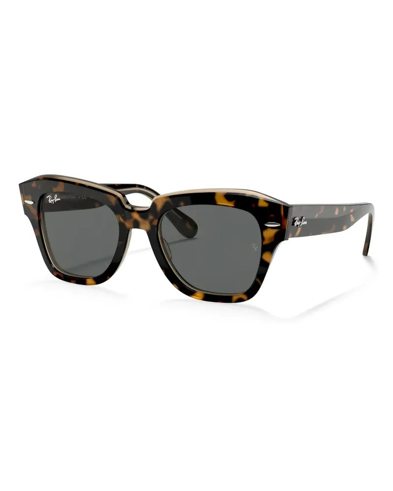 Ray Ban Sonnenbrille mit Logo - Braun Braun